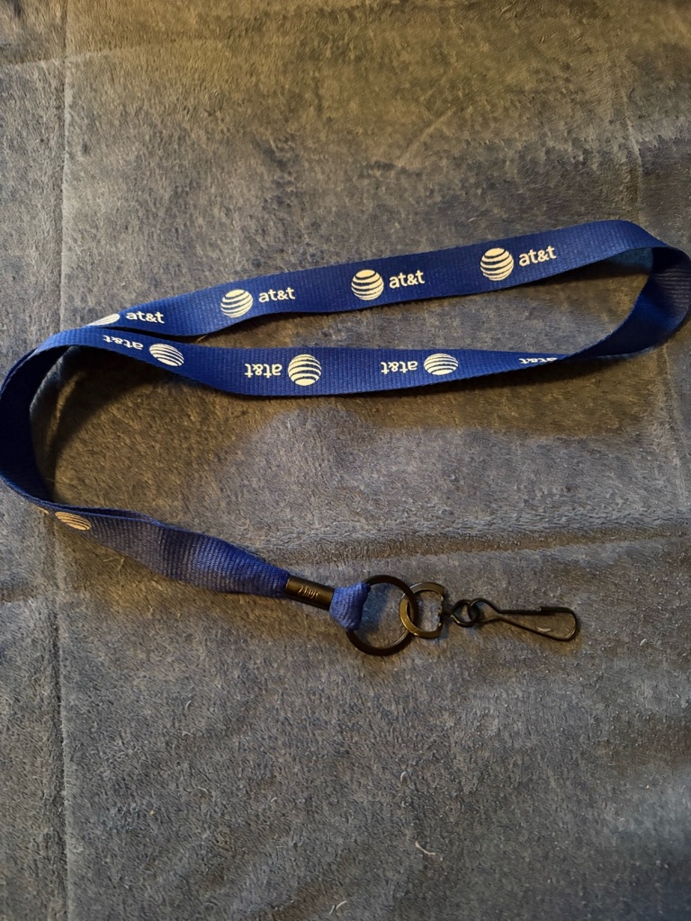 Blue Logo Lanyard with Key Hook